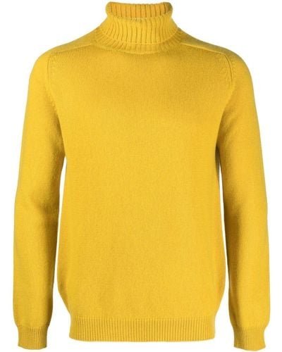 Boglioli Roll-neck Cashmere Jumper - Yellow