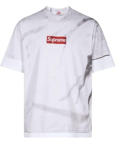 Supreme X Mm6 Maison Margiela Box Logo T-shirt - White
