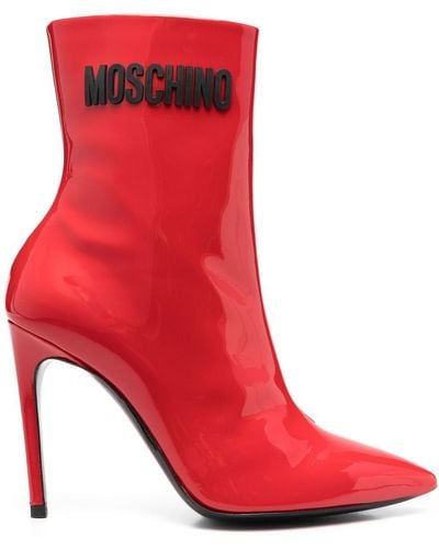 Moschino Stiefel mit spitzer Kappe 110mm - Rot