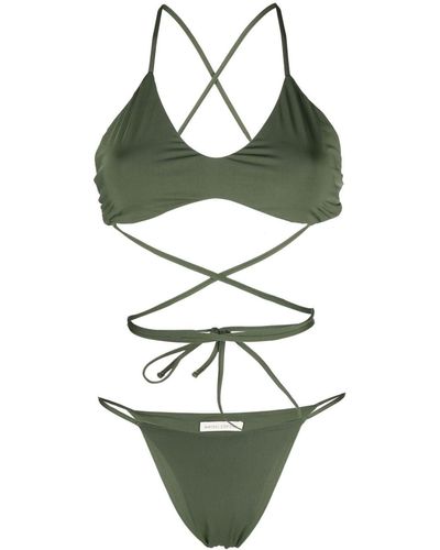 Maygel Coronel Bikini con cintura cruzada - Verde