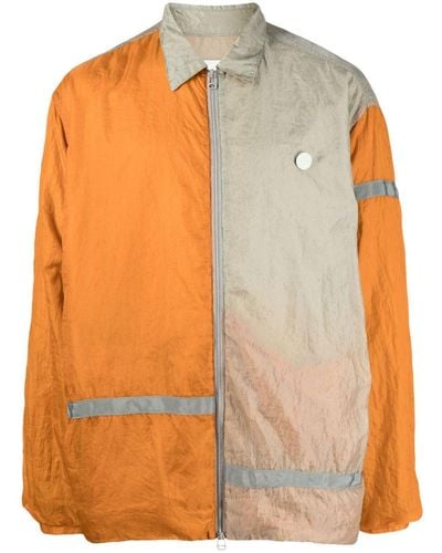 OAMC Re:work Contrasting Panelled Shirt - Orange