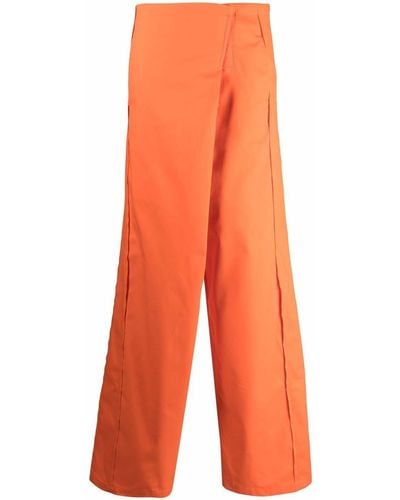 Sunnei Pantalon ample à taille haute - Orange