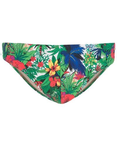 Amir Slama Badehose mit Blumen-Print - Grün