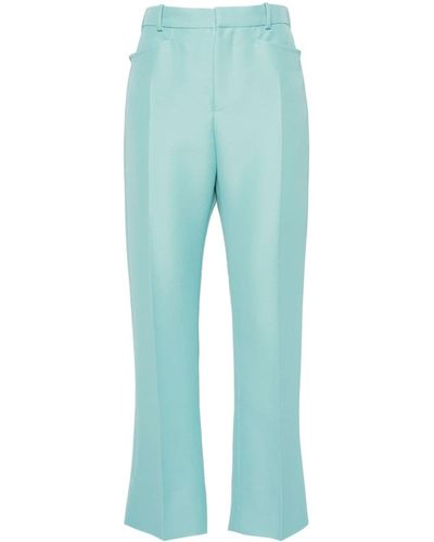Tom Ford Pressed-Crease Trousers - Blue