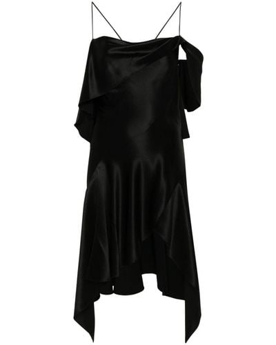 Givenchy One-shoulder Silk Dress - Black