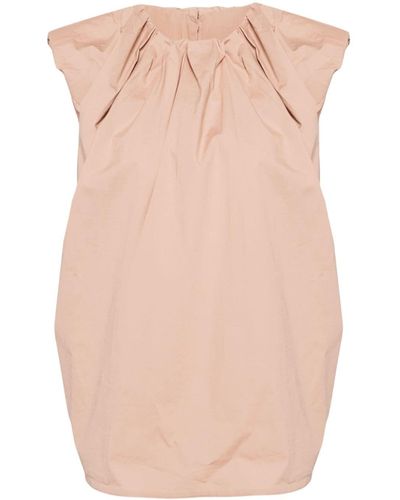 JNBY Frilled-neck Cotton T-shirt - Pink