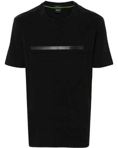 BOSS Emed-detail cotton T-shirt - Schwarz