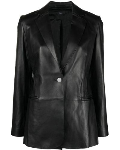 Theory Leather Jacket - Black