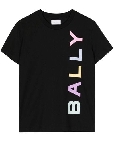Bally T-Shirt aus Bio-Baumwolle mit Logo-Print - Schwarz