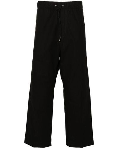 OAMC Pantalon en coton à lien de resserrage - Noir