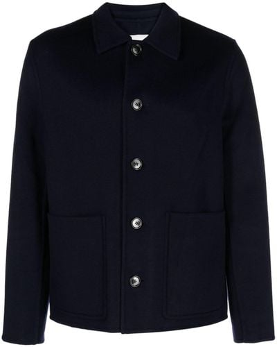 Ami Paris Single-breasted Wool-cashmere Coat - Blue