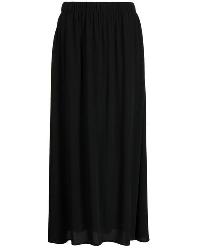 Eileen Fisher Elasticated-waistband Silk Flared Skirt - Black