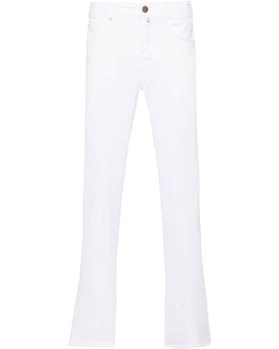 Incotex Pantalon chino à coupe skinny - Blanc