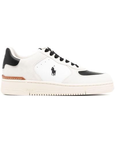 Polo Ralph Lauren Masters Court Leather Trainers - Wit