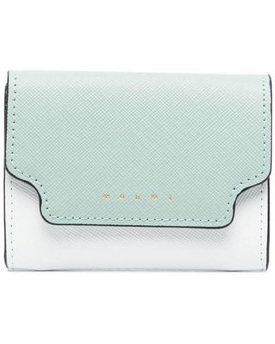 Marni Two-tone Leather Wallet - ブルー