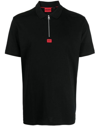 HUGO Deresom 241 Cotton Polo Shirt - Black