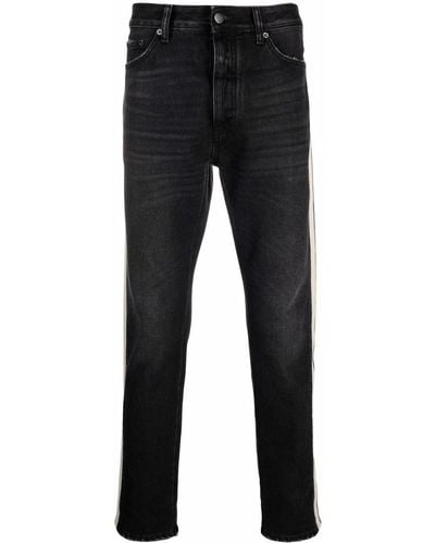 Palm Angels Slim-Fit-Jeans mit Streifen - Schwarz