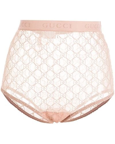 Gucci GG-embroidered Briefs - Pink