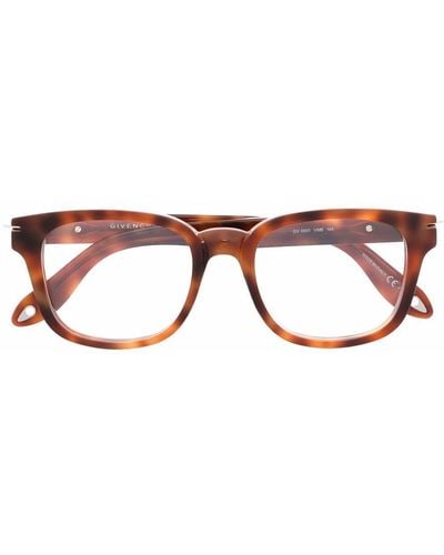 Givenchy ジバンシィ・アイウェア トータスシェル ウェリントン 眼鏡フレーム - ブラウン