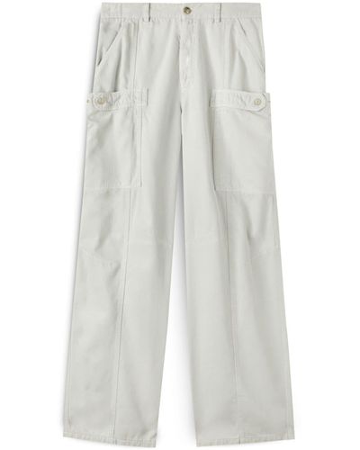 Palm Angels Patch-Pocket Wide-Leg Trousers - White