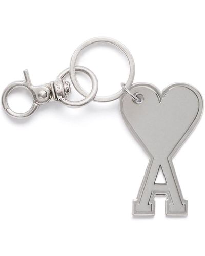 Ami Paris Schlüsselanhänger mit Metallic-Logo - Mettallic