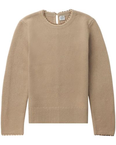 Totême Chain-embellished Wool-cashmere Jumper - Natural