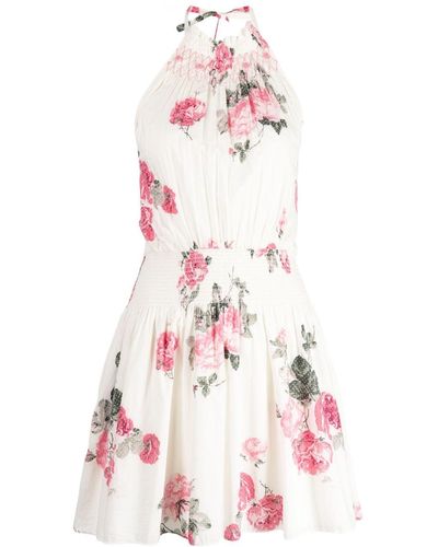 LoveShackFancy Destiny Floral-print Dress - Pink