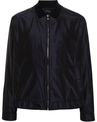 Corneliani Zip-up satin bomber jacket - Noir