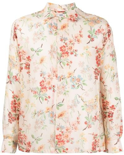 Bode Camisa con estampado floral - Rosa