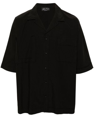 Andrea Ya'aqov Raw-cut Cotton Shirt - Black