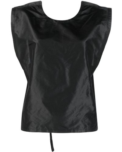 Sofie D'Hoore Open-back Sleeveless Silk Blouse - Black