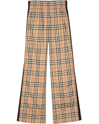 Burberry Pantalones rectos con motivo Vintage Check - Neutro