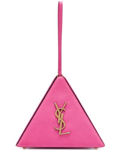 Saint Laurent Bolso Monogram triangular - Rosa