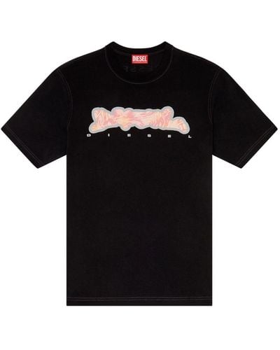 DIESEL T-just-n16 グラフィック Tシャツ - ブラック
