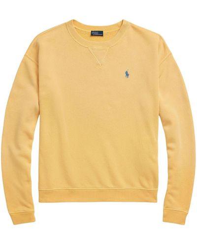 Polo Ralph Lauren Polo Pony-embroidered Cotton Sweatshirt - Yellow