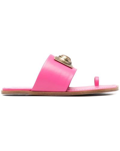 Etro Ball-stud Toe-strap Sandals - Pink