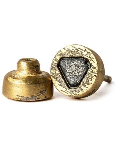 Parts Of 4 Diamond Tiny Stud Earring - Metallic