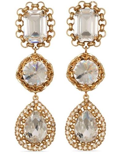 Jennifer Behr Jordana Crystal-embellished Drop Earrings - White
