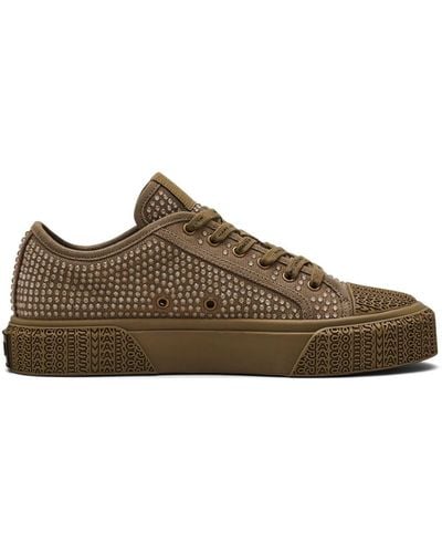 Marc Jacobs Crystal-embellishment Lace-up Sneakers - Bruin