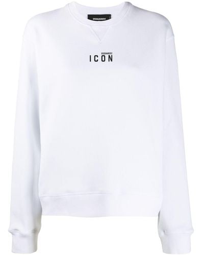 DSquared² Icon Print Sweatshirt - White