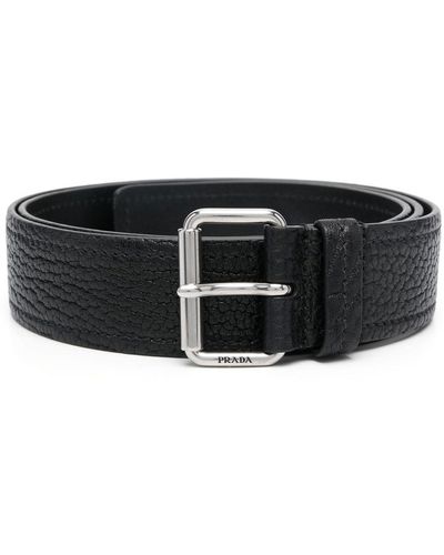 Prada Grained-leather Belt - Black