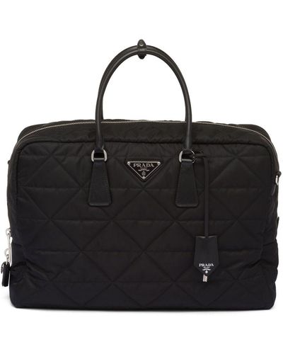 Prada Re-nylon Quilted Travel Bag - Black