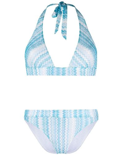 Missoni Bikini Met Halternek - Blauw