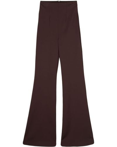 Sportmax High-waisted Flared Trousers - Brown