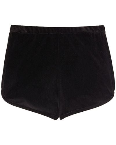 Jil Sander High-waisted Velvet Mini Shorts - Black