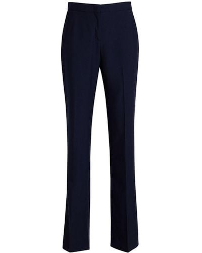 Another Tomorrow Slim-cut Tailored Trousers - Blue
