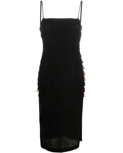 St. Agni Side Cut-out Midi Dress - Black