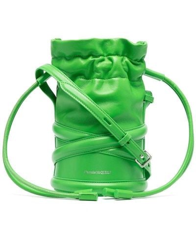 Alexander McQueen Soft Curve Bucket-tas - Groen