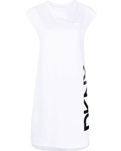 DKNY キャップスリーブ ドレス - ホワイト