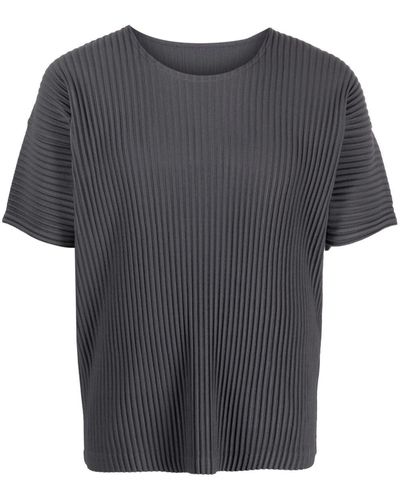 Homme Plissé Issey Miyake Geplooid T-shirt - Zwart